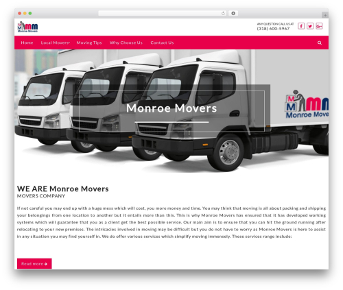 Movers theme WordPress - monroelamovers.com