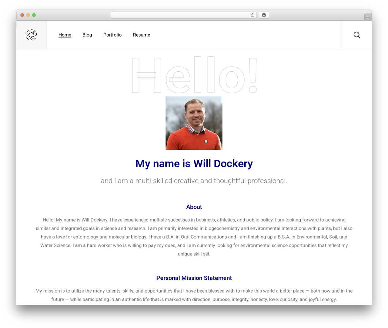 Ozark WordPress theme - willdockery.com