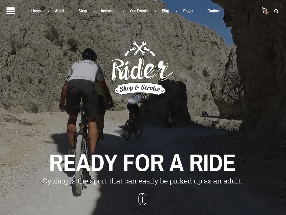 Rider WordPress WordPress shop theme by CrunchPress