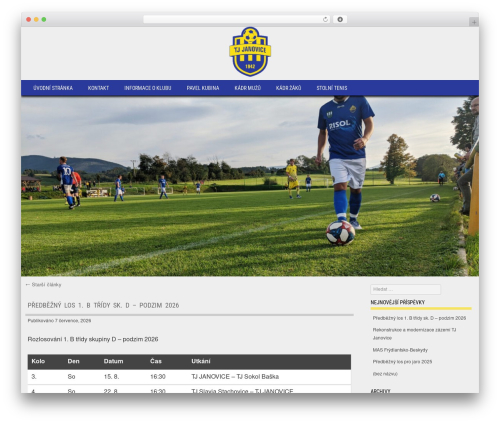 Sporty theme WordPress free - tjjanovice.com