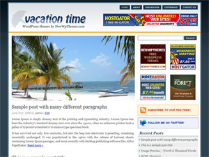 Vacation Time WordPress theme Vacation Time WordPress theme