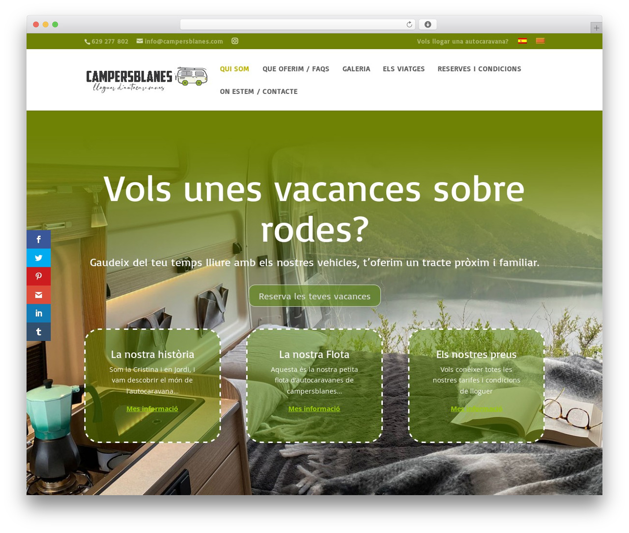WordPress theme Divi - campersblanes.com
