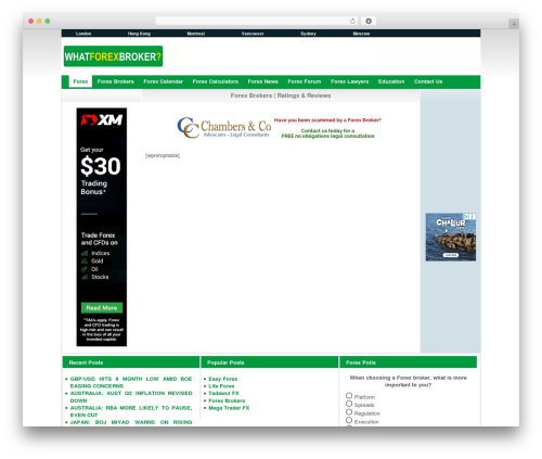 WordPress theme Afterburner Wordpress Theme - whatforexbroker.com