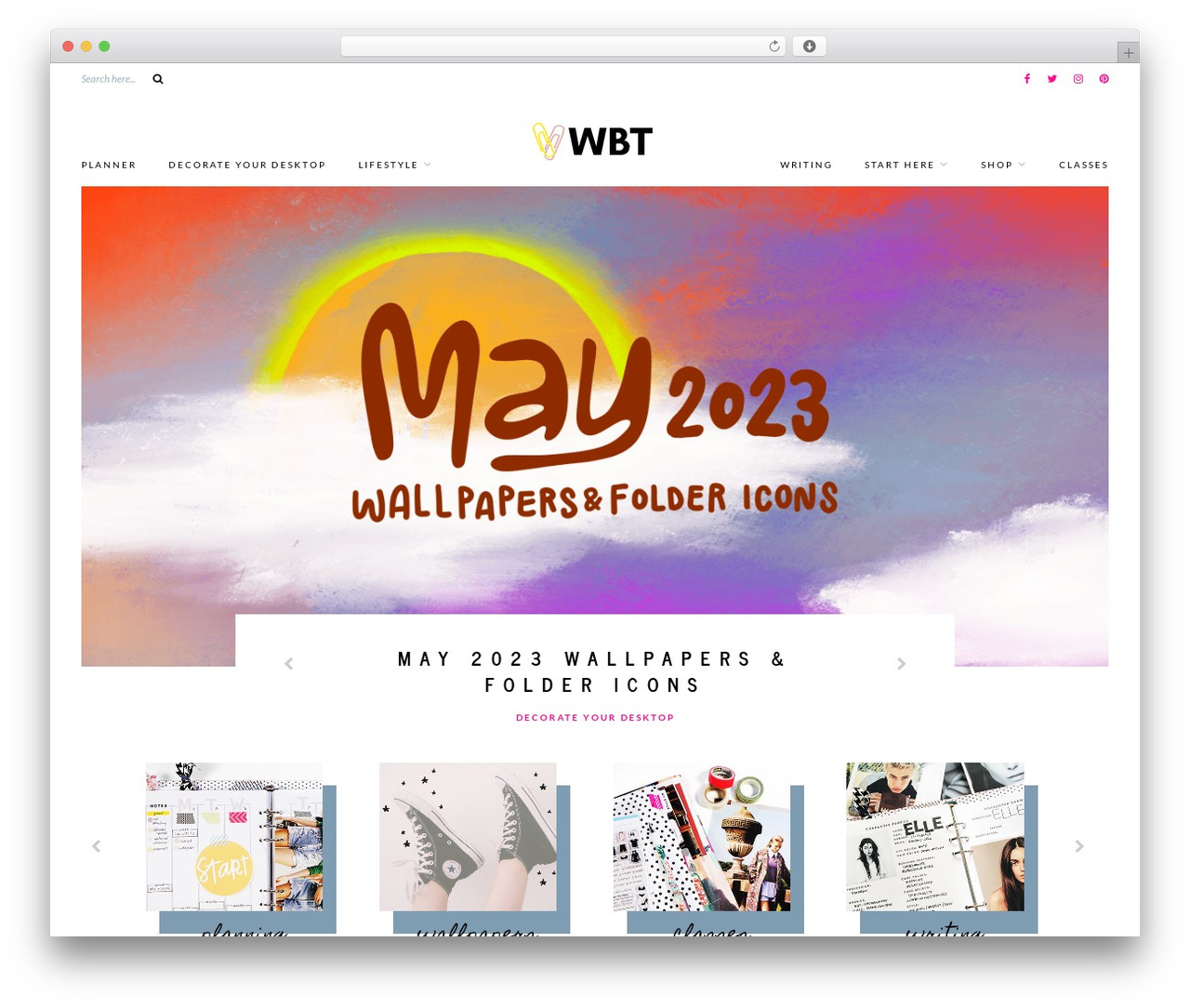 WordPress theme Caroline - whateverbrightthings.com