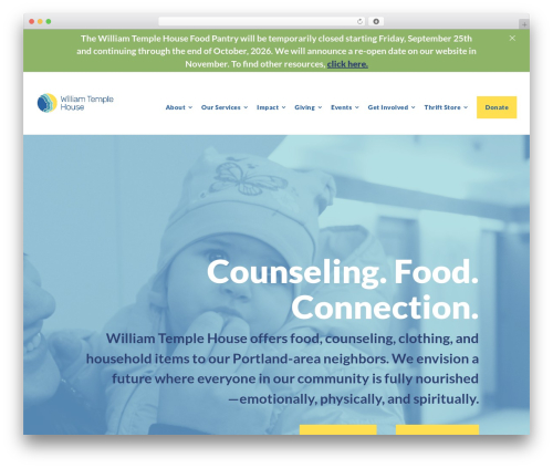 WordPress theme Divi - williamtemple.org