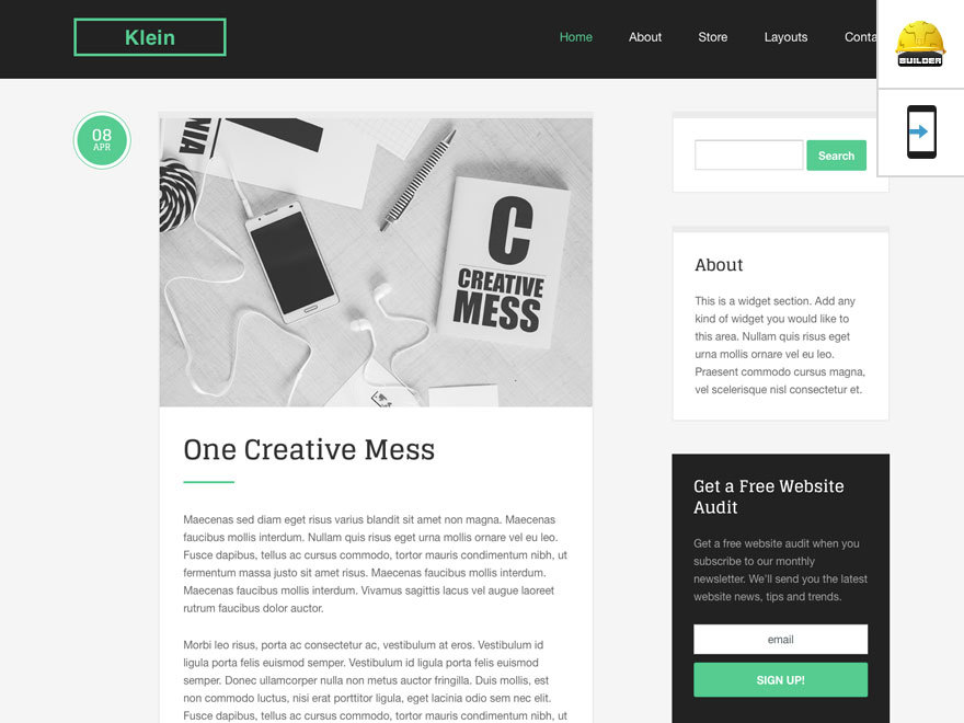 WordPress theme Klein - Custom WordPress theme Klein - Custom