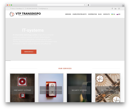 Codeless framework WordPress plugin - transexpo.ua