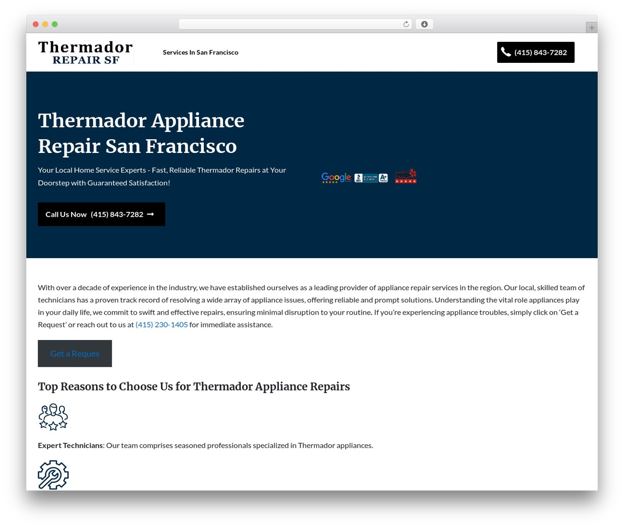 WordPress website theme cx1 - experthermadorrepairsf.com