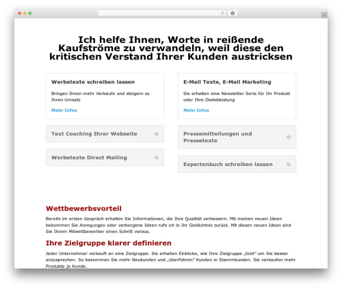 WordPress website theme Divi - werbetexterservice.de