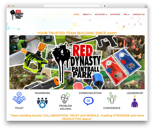 WordPress website theme DynamiX - weplaypaintball.com