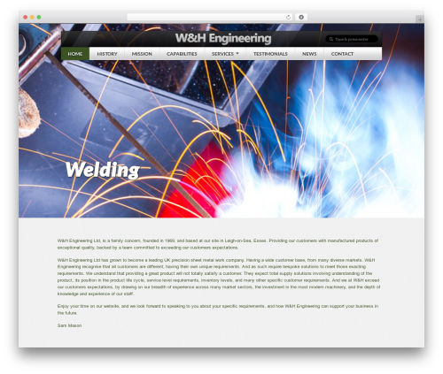 WordPress website theme Sportedge - whengineering.co.uk