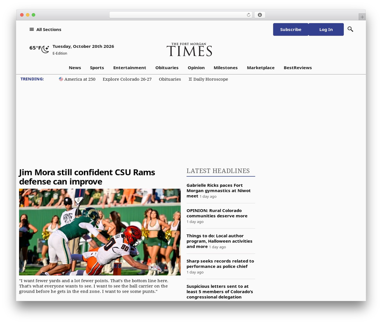 WP theme CMS - fortmorgantimes.com