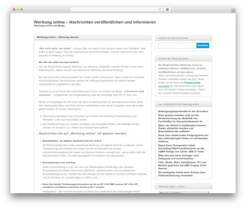 Yume WordPress theme - werbung-online.me