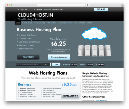 Resellerspanel WordPress plugin - cloud4host.in