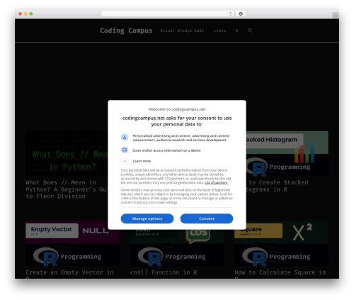 Coding Campus WordPress theme design - codingcampus.net