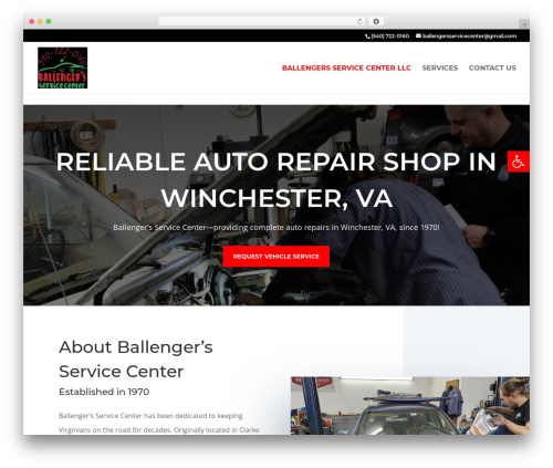 Divi WordPress theme design - ballengersservicecenter.com