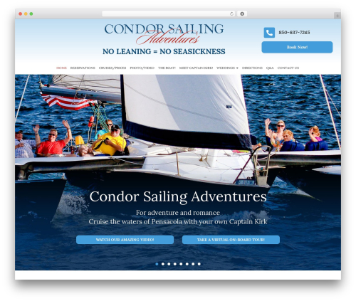 Pronto sidebar navigation WordPress plugin - condorsailingadventures.com