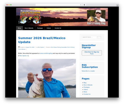 Responsive Child Theme WordPress blog theme - ronsfishingblog.com