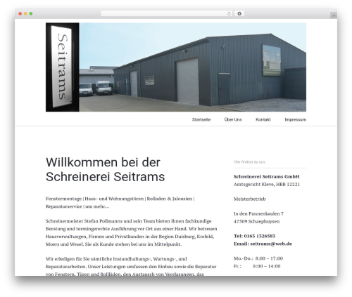 Teller WordPress theme - schreinerei-seitrams.de