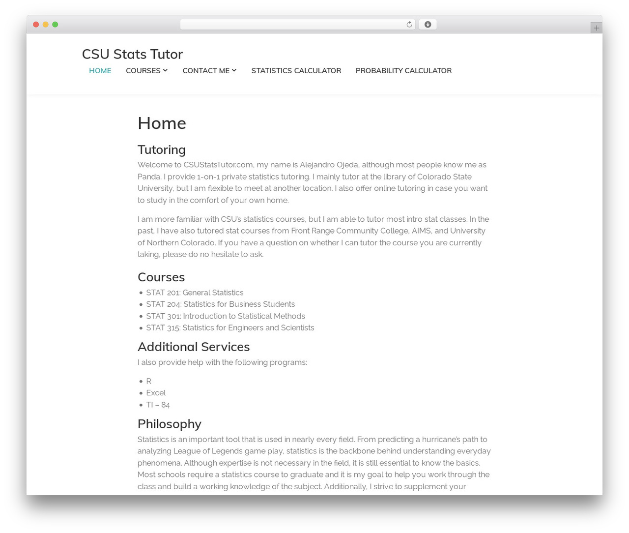 WordPress theme Kotre - csustatstutor.com