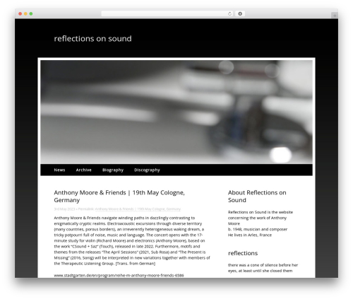 WordPress theme Touch - reflectionsonsound.com
