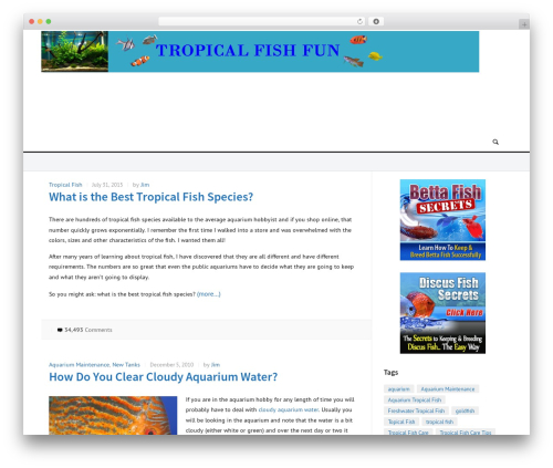 WordPress website theme Engage - tropicalfishfun.com