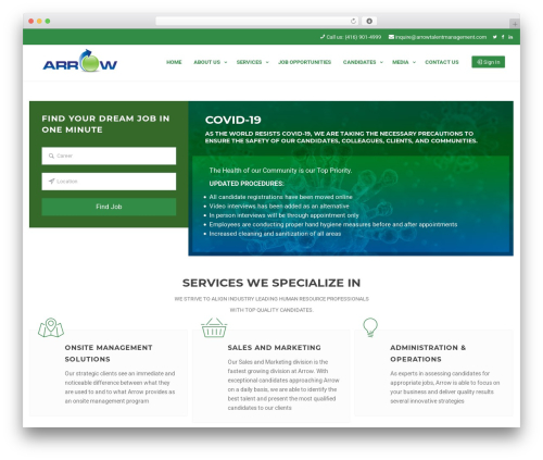 arrowworkforce.com WordPress theme - arrowtalentmanagement.com