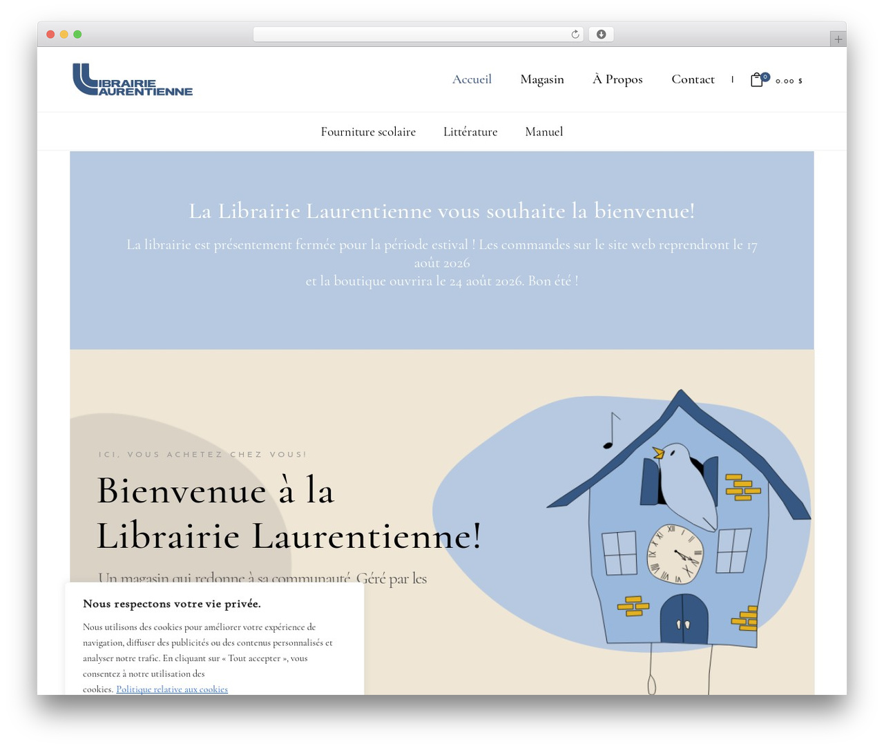 ChapterOne WP theme - librairielaurentienne.com