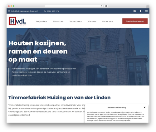 Custom Template premium WordPress theme - huizingenvanderlinden.nl