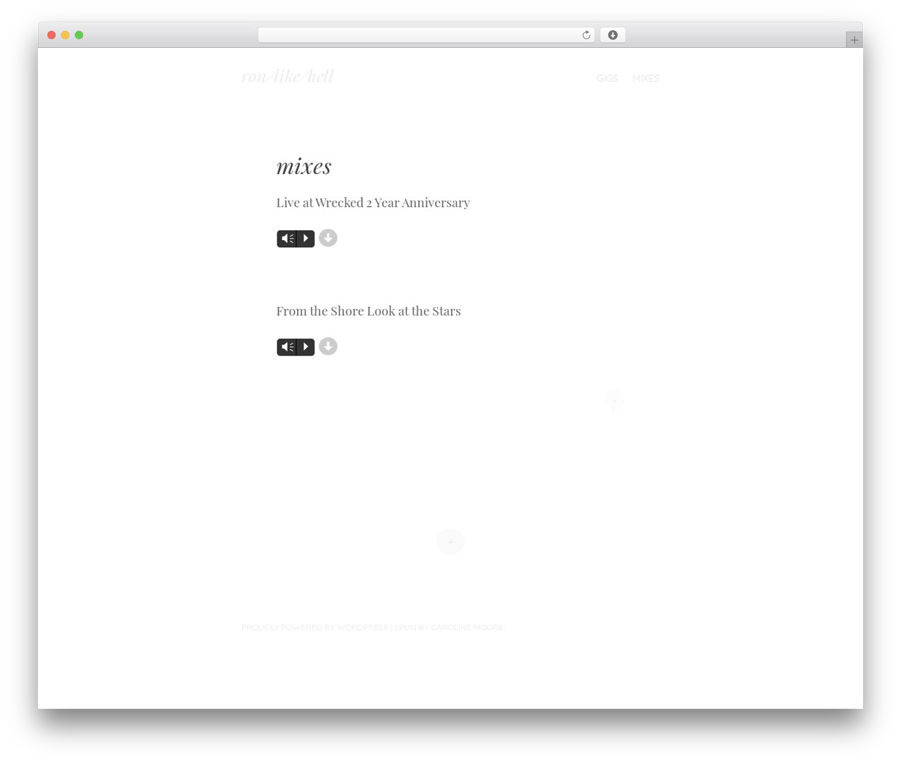 Spun WordPress theme - ronlikehell.com
