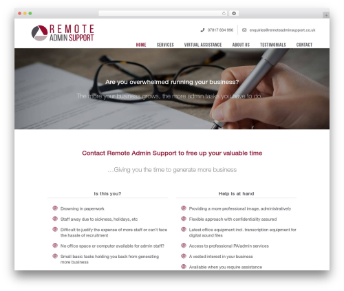 Theme WordPress Remote Admin Support - remoteadminsupport.co.uk