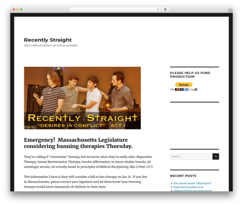 Twenty Sixteen WordPress theme download - recentlystraight.com
