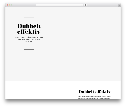 WordPress theme Divi - dubbelteffektiv.se