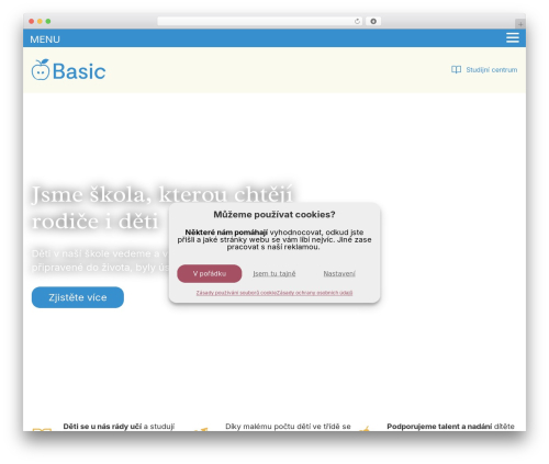 WordPress theme MD webdesign responsive theme - www.skolabasicbrno.cz