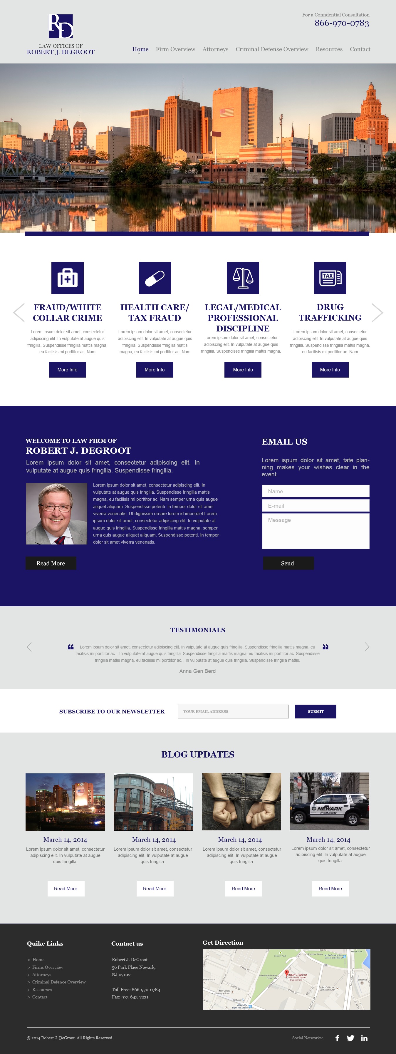 J. Degroot WordPress theme by Aaron Hartland
