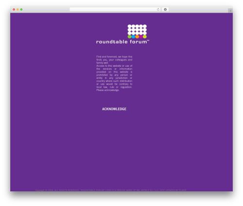 Bootstrap Basic free WordPress theme - roundtableforum.com