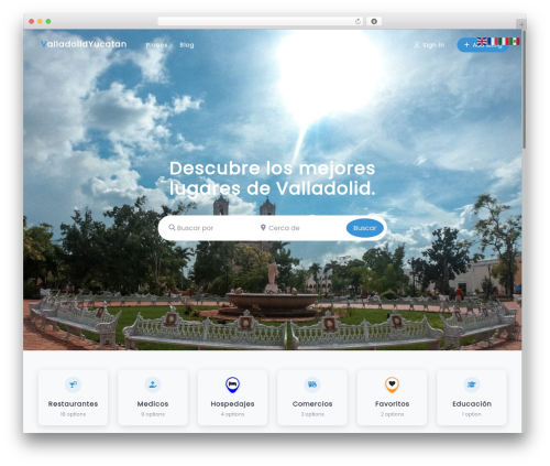 Directory WordPress theme - valladolidmagico.com