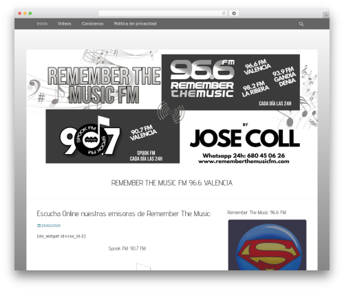 Gridalicious WordPress theme - rememberthemusicfm.com