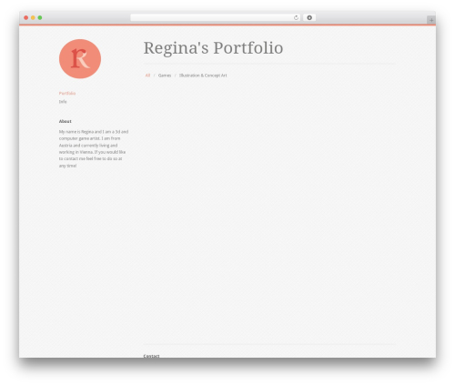 Infinity WP theme - regina-reisinger.com