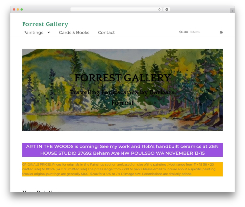 Storefront WordPress theme free - forrestgallery.net