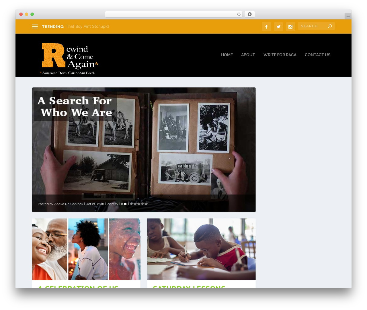 WordPress theme Extra - rewindandcomeagain.com