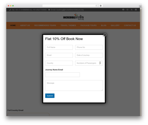 Wp travel engine trips embedder WordPress plugin - incredibleindiatours.org
