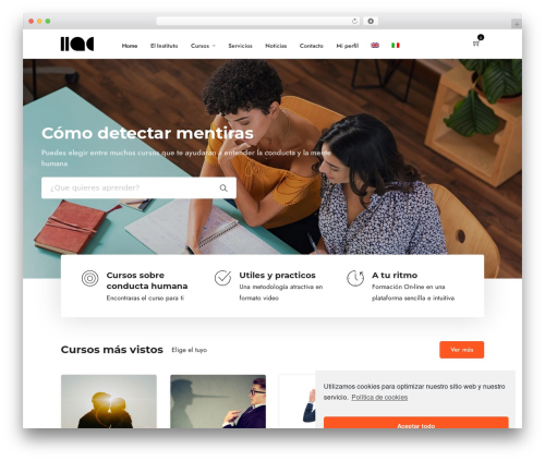 Coursector WordPress theme - iiacinstitute.com