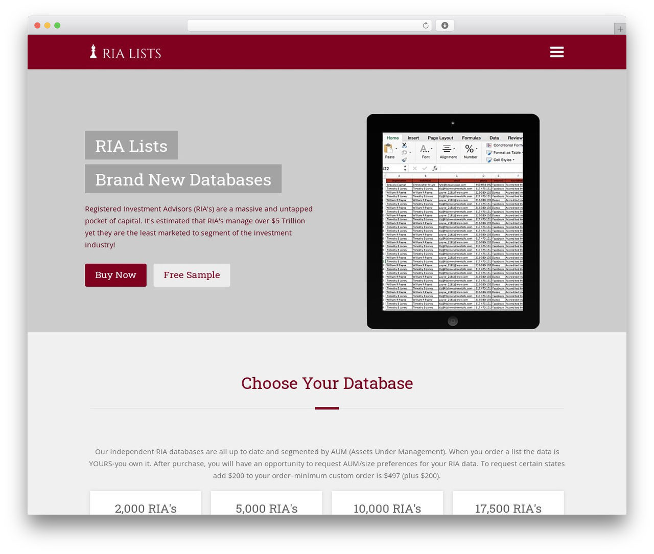 FlatBook WordPress theme - ria-lists.com