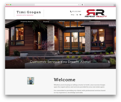 IXACT Framework premium WordPress theme - timigroganrealtor.com