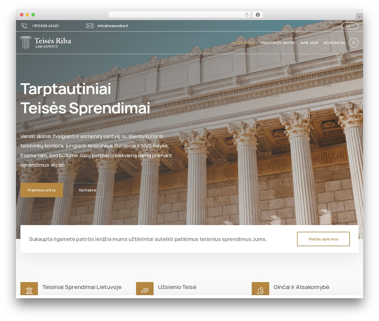 Scape WordPress theme - teisesriba.lt
