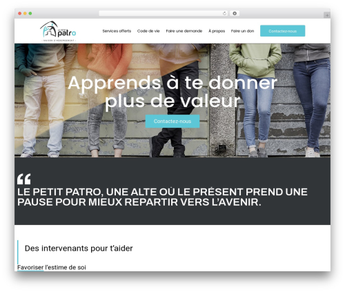 WordPress theme Hello Elementor - petitpatro.ca