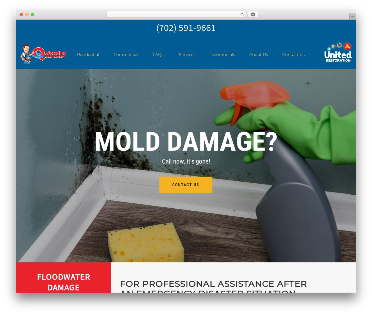 WordPress website theme Optima - quickdryresponse.com