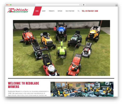 Boldial WordPress theme design - redblademowers.co.uk