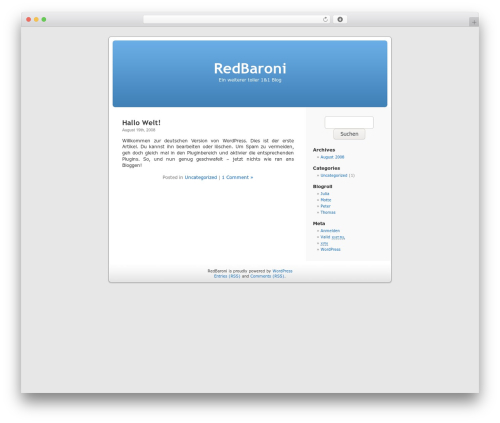 Default WordPress theme - redbaroni.at